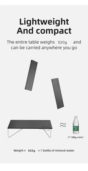 Mini - table de camping d'extérieur ultralégère en alliage d'aluminium "WESTTUNE - Mini - outdoor table" - Planète Rando