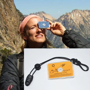 Miroir réfléchissant de survie en plein air pour randonnée, camping, urgence "47 Outdoor - Daylight Signal" - Planète Rando