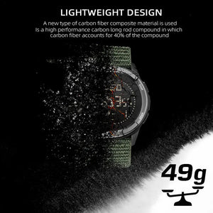 Montre numérique en fibre de carbone pour homme étanche à 50m 49g "NORTH EDGE - ALPS" - Planète Rando