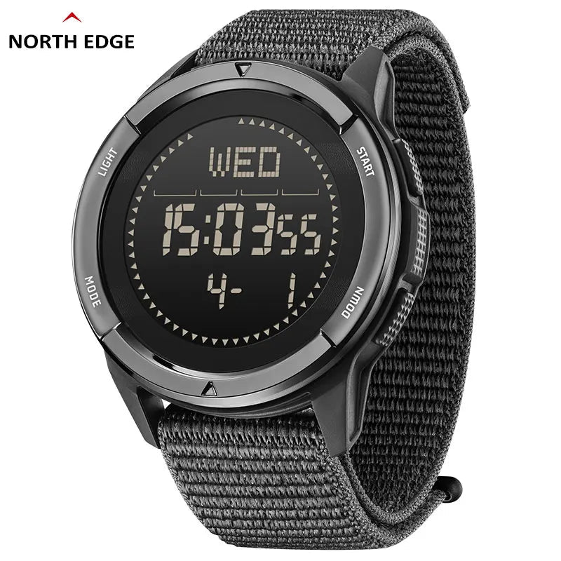 Montre numérique en fibre de carbone pour homme étanche à 50m 49g "NORTH EDGE - ALPS" - Planète Rando