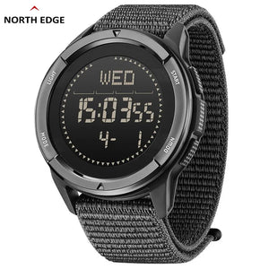 Montre numérique en fibre de carbone pour homme étanche à 50m 49g "NORTH EDGE - ALPS" - Planète Rando