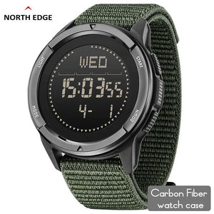 Montre numérique en fibre de carbone pour homme étanche à 50m 49g "NORTH EDGE - ALPS" - Planète Rando