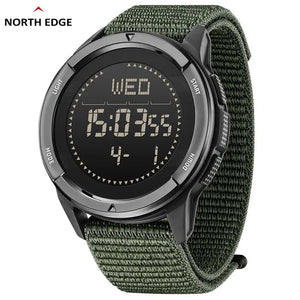 Montre numérique en fibre de carbone pour homme étanche à 50m 49g "NORTH EDGE - ALPS" - Planète Rando