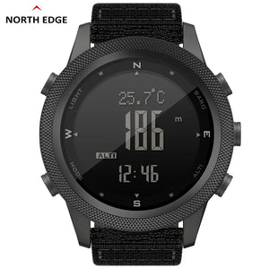Montre numérique pour la randonnée et l'outdoor avec altimètre baromètre boussole WR50M "NORTH EDGE - APACHE 46" - Planète Rando