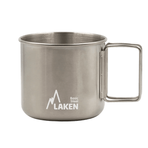 Mug en acier de 400 ml avec poignées pliables "Laken - 1640AP" - Planète Rando