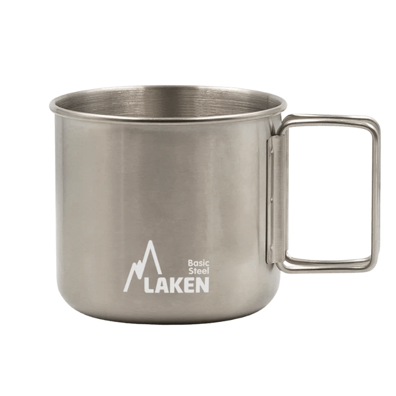 Mug en acier de 400 ml avec poignées pliables "Laken - 1640AP" - Planète Rando