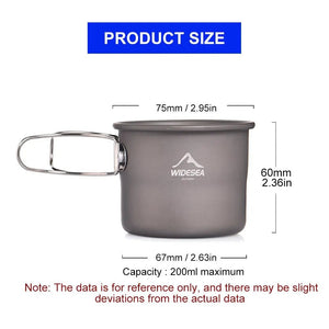 Mug / tasse de camping en aluminium pour café ou thé en extérieur "Widesea - WSCC - 105" - Planète Rando