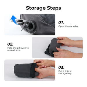 Oreiller gonflable ergonomique avec contour du cou 160g "FLEXTAILGEAR - Zero Pillow SE" - Planète Rando