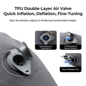 Oreiller gonflable ergonomique avec contour du cou 160g "FLEXTAILGEAR - Zero Pillow SE" - Planète Rando