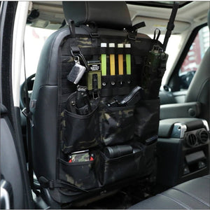 Organisateur de rangement tactique multifonction pour siège arrière de voiture "Tactical mount - Tidying Pocket" - Planète Rando