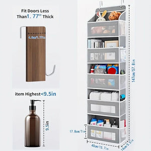 Organiseur de rangement suspendu à 5 étagères anti - basculement "Wall Mounted - Support" - Planète Rando