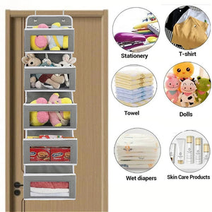 Organiseur de rangement suspendu à 5 étagères anti - basculement "Wall Mounted - Support" - Planète Rando