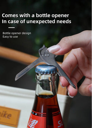 Outil pliant multifonction, ouvre - porte - clés, tournevis EDC 6 en 1 "Wildhik - Carry Key Chain" - Planète Rando