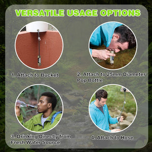 Paille filtrante / filtration à eau portable filtrant 99,9% des bactéries stockage longue durée (25 ans) "Miniwell - L630B" - Planète Rando