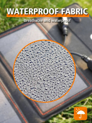 Panneau solaire 5V 15W USB IPX4 pour la randonnée et le camping "JMUYTOP - Solar panel" - Planète Rando