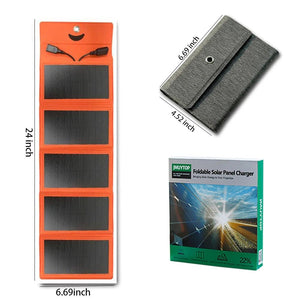 Panneau solaire 5V 15W USB IPX4 pour la randonnée et le camping "JMUYTOP - Solar panel" - Planète Rando