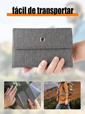 Panneau solaire 5V 15W USB IPX4 pour la randonnée et le camping "JMUYTOP - Solar panel" - Planète Rando