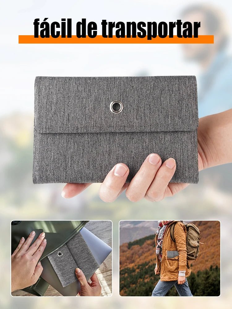 Panneau solaire 5V 15W USB IPX4 pour la randonnée et le camping "JMUYTOP - Solar panel" - Planète Rando