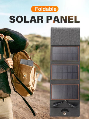 Panneau solaire 5V 15W USB IPX4 pour la randonnée et le camping "JMUYTOP - Solar panel" - Planète Rando