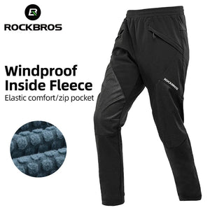 Pantalon de cyclisme thermique polaire coupe - vent pour homme "ROCKBROS - YPK series " - Planète Rando