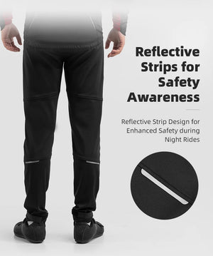 Pantalon de cyclisme thermique polaire coupe - vent pour homme "ROCKBROS - YPK series " - Planète Rando