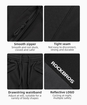 Pantalon de cyclisme thermique polaire coupe - vent pour homme "ROCKBROS - YPK series " - Planète Rando