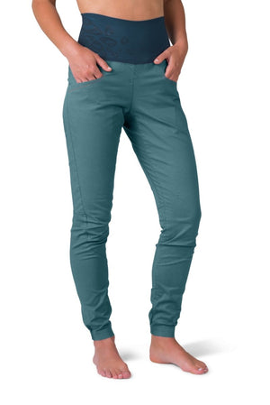 Pantalon de randonnée et d'escalade coupe étroite avec genoux préformés pour femme "Rafiki − MASSONE" - Planète Rando