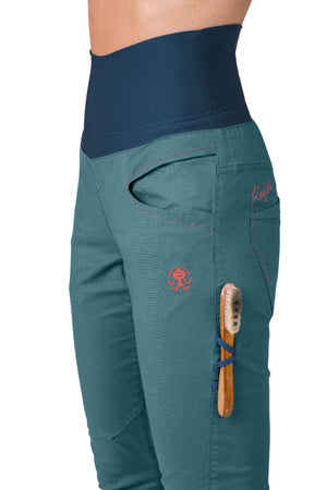 Pantalon de randonnée et d'escalade coupe étroite avec genoux préformés pour femme "Rafiki − MASSONE" - Planète Rando