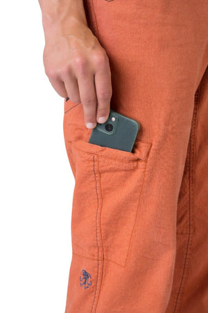 Pantalon de randonnée et d'escalade en tissu mixte lin / coton pour homme "Rafiki − GRIP" - Planète Rando