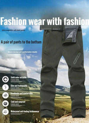Pantalon imperméable & polaire grande taille pour homme "Fashion Wear - MK005" - Planète Rando