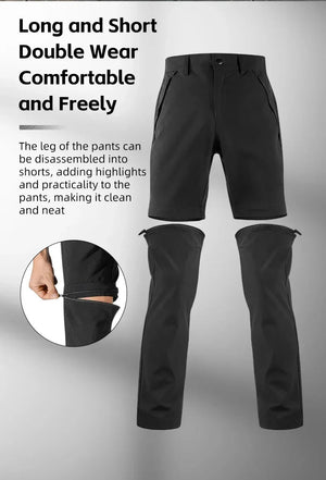 Pantalon / short de randonnée, bikepacking 2 en 1 pour homme "WEST BIKING - YP0203131" - Planète Rando