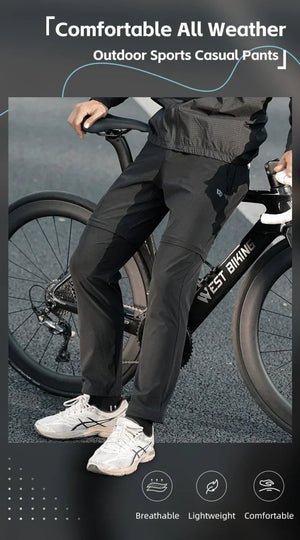 Pantalon / short de randonnée, bikepacking 2 en 1 pour homme "WEST BIKING - YP0203131" - Planète Rando