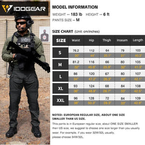 Pantalon tactique en tissu ripstop flexible avec genouillères, multi - poches, pour la randonnée et les activités militaires "IDOGEAR - G5 - 3215" - Planète Rando