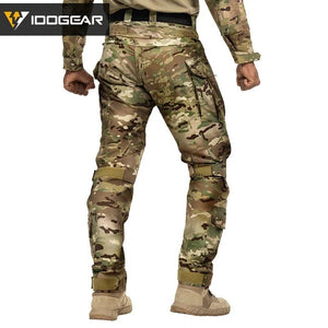 Pantalon tactique en tissu ripstop flexible avec genouillères, multi - poches, pour la randonnée et les activités militaires "IDOGEAR - G5 - 3215" - Planète Rando