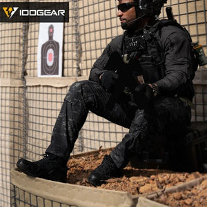 Pantalon tactique en tissu ripstop flexible avec genouillères, multi - poches, pour la randonnée et les activités militaires "IDOGEAR - G5 - 3215" - Planète Rando