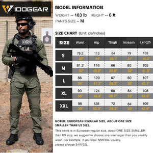 Pantalon tactique en tissu ripstop flexible avec genouillères, multi - poches, pour la randonnée et les activités militaires "IDOGEAR - G5 - 3215" - Planète Rando