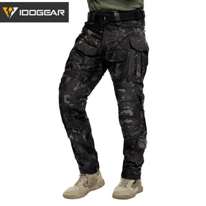 Pantalon tactique en tissu ripstop flexible avec genouillères, multi - poches, pour la randonnée et les activités militaires "IDOGEAR - G5 - 3215" - Planète Rando