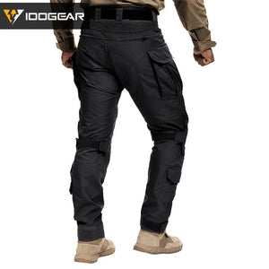 Pantalon tactique en tissu ripstop flexible avec genouillères, multi - poches, pour la randonnée et les activités militaires "IDOGEAR - G5 - 3215" - Planète Rando
