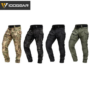 Pantalon tactique en tissu ripstop flexible avec genouillères, multi - poches, pour la randonnée et les activités militaires "IDOGEAR - G5 - 3215" - Planète Rando