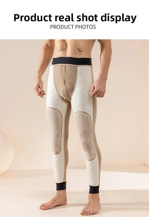 Pantalon thermique doublé polaire en laine pour homme "Soft Thermal - Whool leg Warmers" - Planète Rando