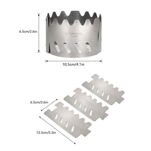 Pare - vent pliable et portable ultra - léger en titane pour réchaud à gaz 20g "Tomshoo - " - Planète Rando