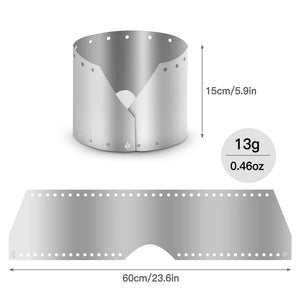 Pare - vent pour réchaud de camping en titane 17g "Xbees - Wind" - Planète Rando