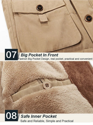 Parka d'hiver, manteau polaire avec capuche détachable pour homme 1,3kg "Lzlltt - Fs125" - Planète Rando