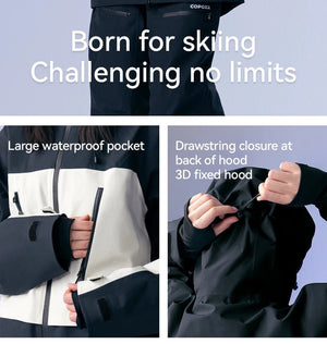 Parka d'hiver / veste de ski imperméables 3 couches avec technologie Teflon EcoElite "COPOZZ - HXF - 24304" - Planète Rando