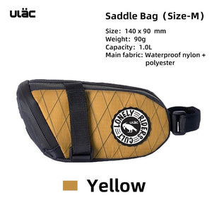Pochette de selle / sacoche de selle étanche pour vélo, gravel, VTT 600ml à 1,3L "ULAC - PB6" - Planète Rando