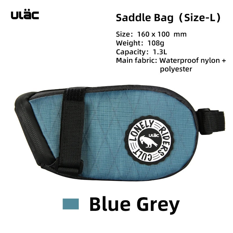 Pochette de selle / sacoche de selle étanche pour vélo, gravel, VTT 600ml à 1,3L "ULAC - PB6" - Planète Rando