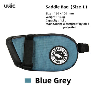 Pochette de selle / sacoche de selle étanche pour vélo, gravel, VTT 600ml à 1,3L "ULAC - PB6" - Planète Rando