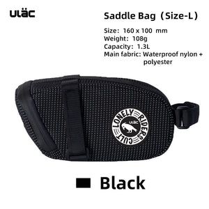 Pochette de selle / sacoche de selle étanche pour vélo, gravel, VTT 600ml à 1,3L "ULAC - PB6" - Planète Rando
