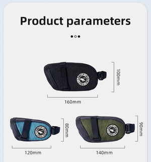 Pochette de selle / sacoche de selle étanche pour vélo, gravel, VTT 600ml à 1,3L "ULAC - PB6" - Planète Rando