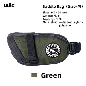 Pochette de selle / sacoche de selle étanche pour vélo, gravel, VTT 600ml à 1,3L "ULAC - PB6" - Planète Rando
